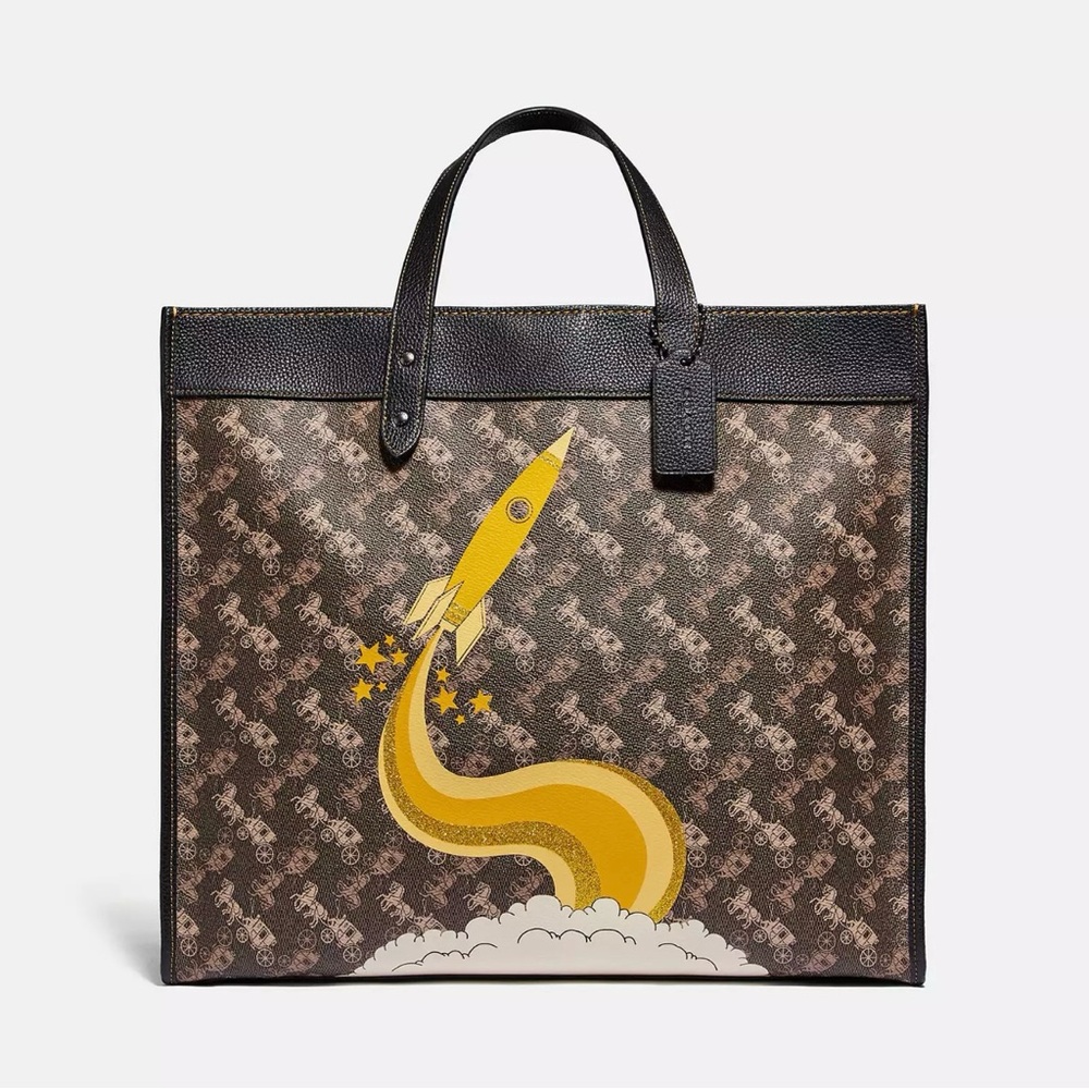 COACH - Field Tote 40 With Horse And Carriage Print And Rocket